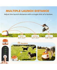 Aostirmotor Automatic Dog Ball Launcher for Outdoor & Indoor in Orange