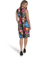 Jessica Howard Petite Sleeveless Jewel Neck Sheath Dress