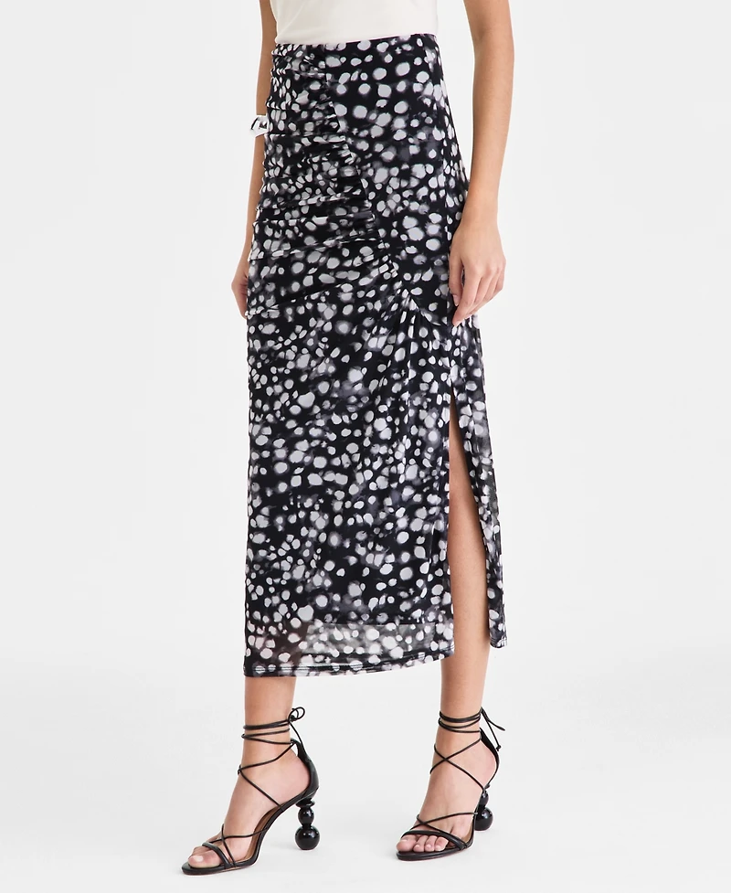 I.n.c. International Concepts Women's Printed Mesh Midi Skirt, Macy's Exclusive