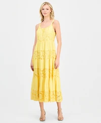 Robbie Bee Women's Sleeveless Tiered Midi Dress