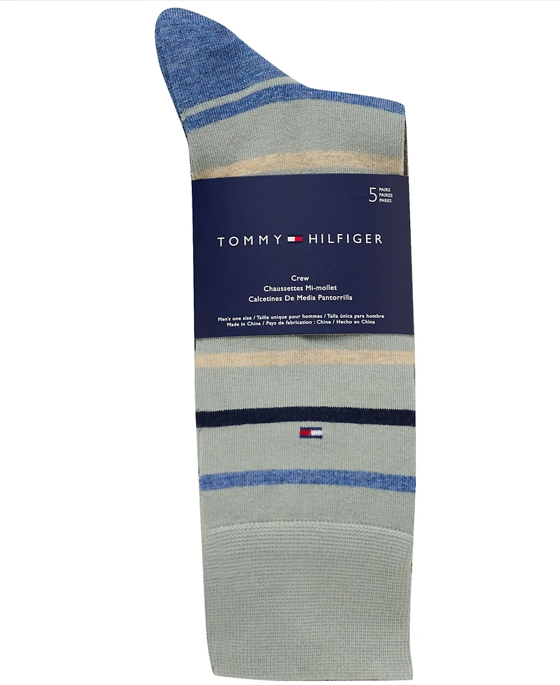Tommy Hilfiger Men's Dress Crew Socks, 5-Pack