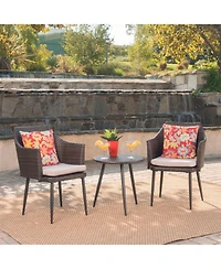 Streamdale Furniture Outdoor Wicker Chat Set for Two