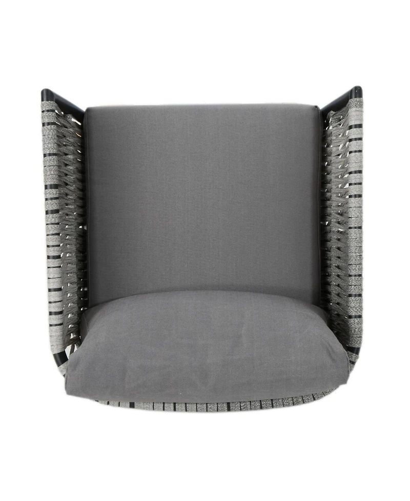 Streamdale Furniture Faux Rattan Patio Club Chair with Cushions