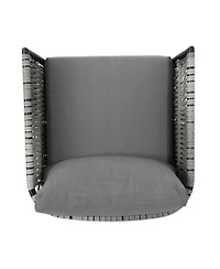 Streamdale Furniture Faux Rattan Patio Club Chair with Cushions