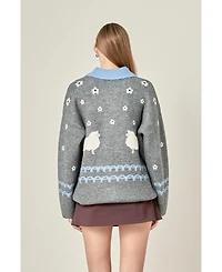 English Factory Women's Sheep Cardigan
