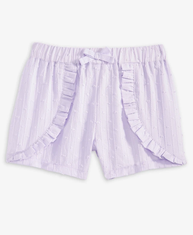 First Impressions Baby Girls Clip-Dot Cotton Shorts, Exclusively at Macy's