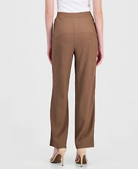 Anne Klein Essentials Petite Textured Knit Pull-On Pants
