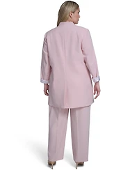 Calvin Klein Plus Open-Front Notch Collar Jacket