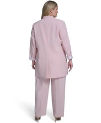 Calvin Klein Plus Size Open Front Notch Collar Jacket Modern Fit Pants