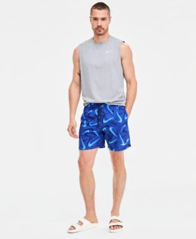 Nike Mens Hydroguard Swim Shirt Navy Swim Trunks