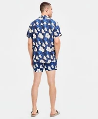 Boss By Hugo Boss Mens Tropical Print 5 Swim Shorts Tropical Printed Button Down Swim Shirt