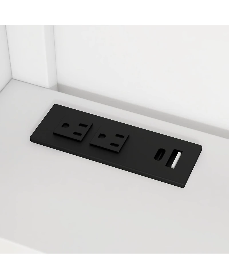 Streamdale Furniture Twin Size Wood Daybed with Storage, Usb, and Trundle