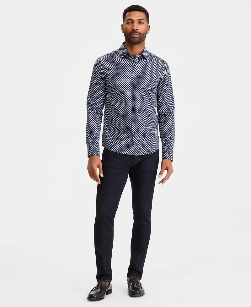 Michael Kors Men's Slim-Fit Foulard Print Button-Up Shirt