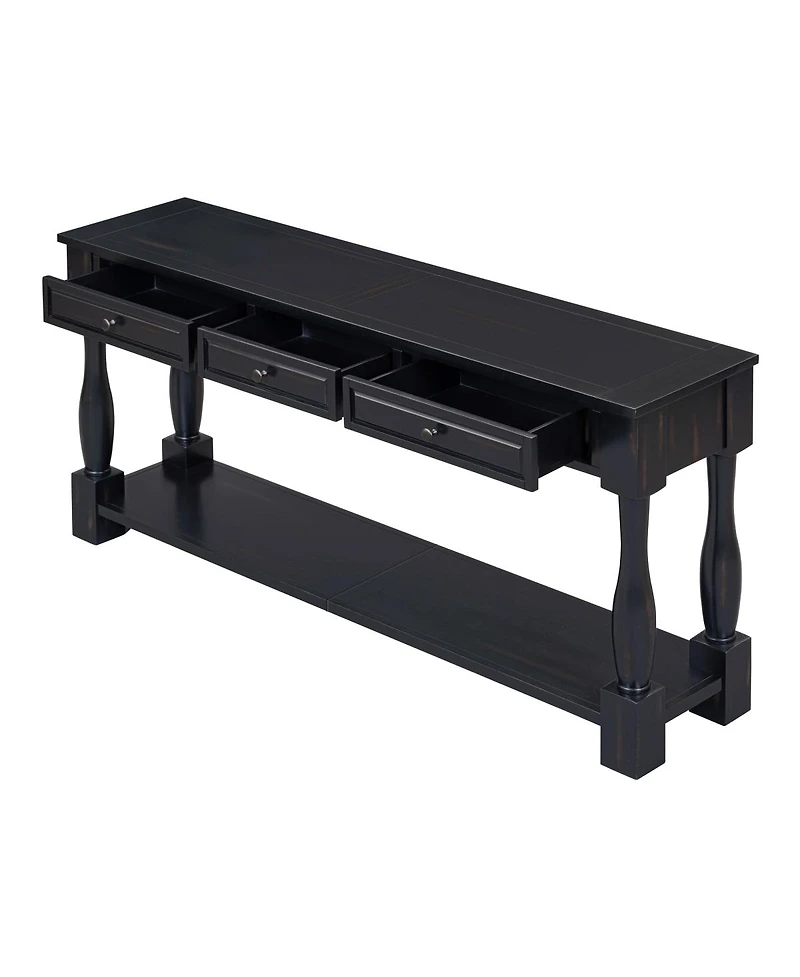 Streamdale Furniture Console Table with Drawers and Shelf