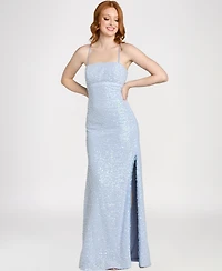 Morgan & Company Juniors' Empire Waist Evening Gown, Regular Plus