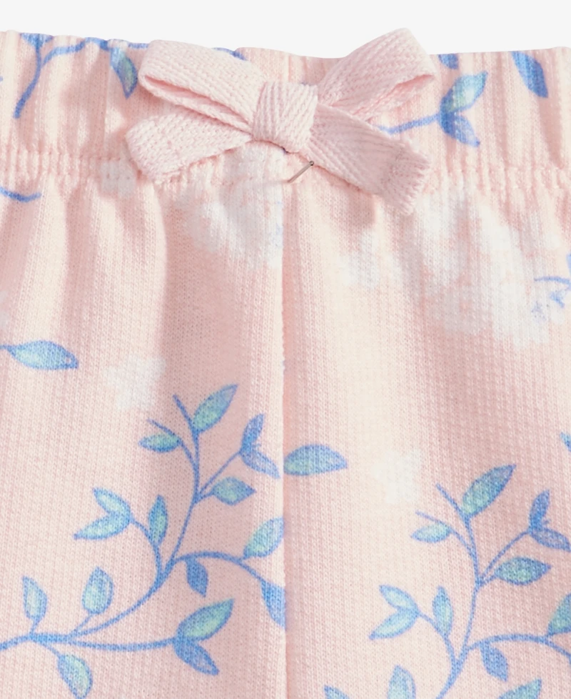 First Impressions Baby Girls' 3M-24M Mix and Match French Terry Countryside Floral-Print Shorts, Macy's Exclusive