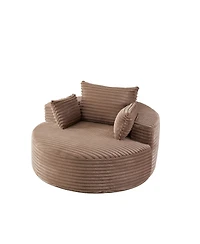 Streamdale Furniture Corduroy Sponge Single Sofa, No Assembly Required, Modern Sleeper Chair