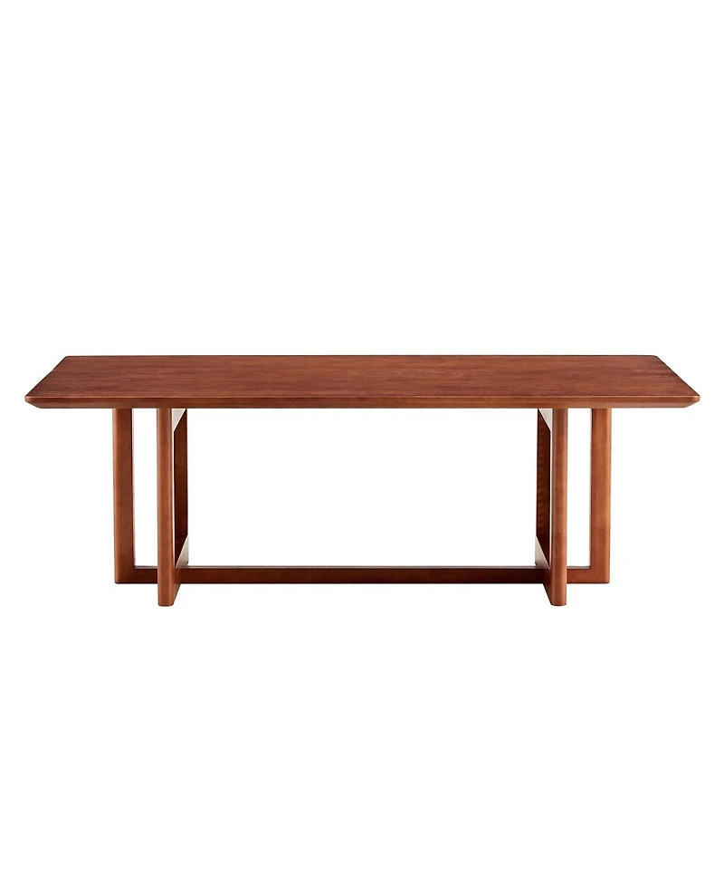 Streamdale Furniture Solid Wood & Rattan Coffee Table for Living Room