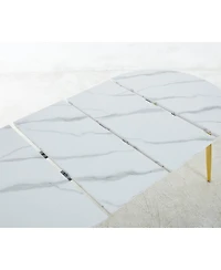 Streamdale Furniture Extendable Dining/Office/Coffee Table, Metal Leg, Mdf Top, 100-180cm