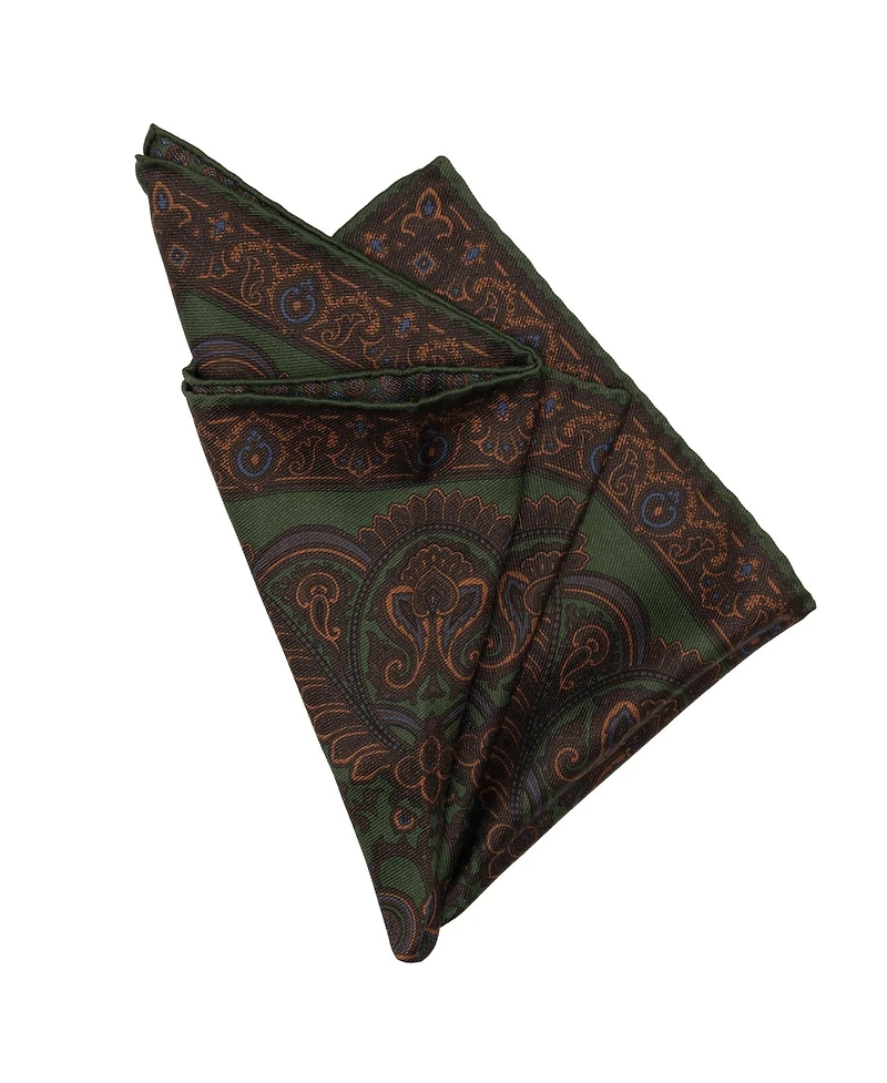 Elizabetta Men's Lario - Double Sided Silk Pocket Square for Men