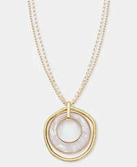 Style & Co Stone Orbital Pendant Necklace, 36" + 3" extender, Macy's Exclusive