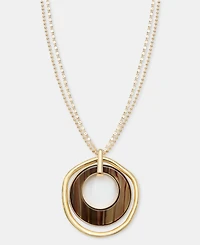 Style & Co Stone Orbital Pendant Necklace, 36" + 3" extender, Macy's Exclusive