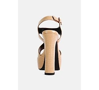 Croft Croc Women's High Heeled Cut Out Sandals