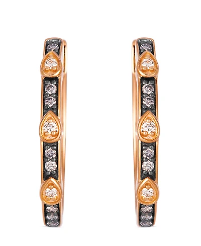 Le Vian Vanilla Diamond (1/10 ct. t.w.) Chocolate Diamond (6/25 ct. t.w.) Earrings in 14k Strawberry Gold