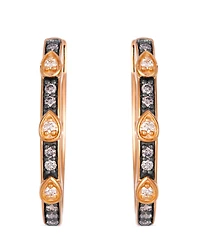 Le Vian Vanilla Diamond (1/10 ct. t.w.) Chocolate Diamond (6/25 ct. t.w.) Earrings in 14k Strawberry Gold