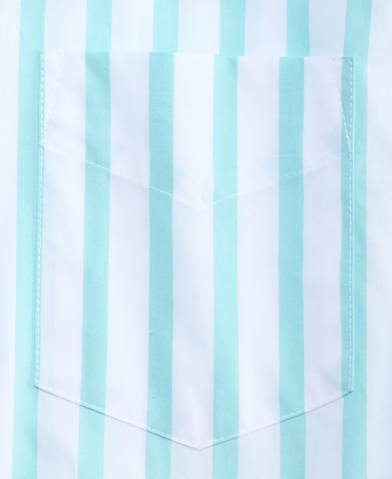 Club Room Men's Long Sleeve Poplin Shirt - Stripe Yd