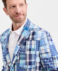 Club Room Men's Patchwork Madras Regular-Fit Blazer, Exclusively at Macy's - Piece Block Plaid Yd