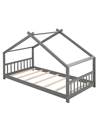 Streamdale Furniture Twin Size House Bed Wood Bed