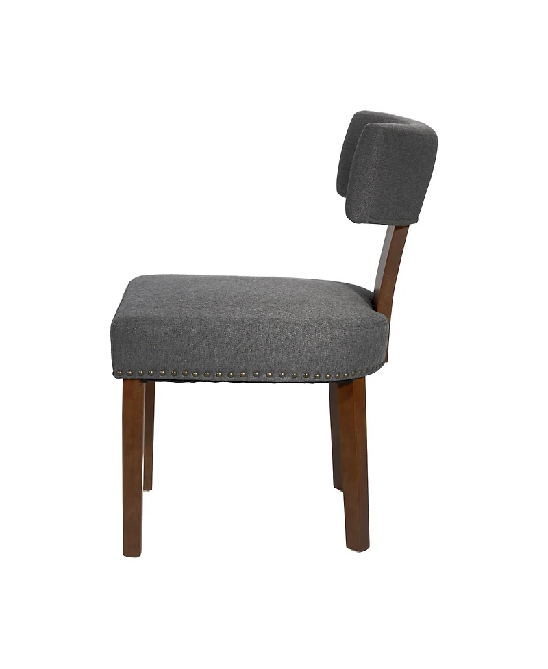 Streamdale Upholstered Wooden Farmhouse Dining Chairs (Set of 2), Gray