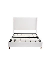 Streamdale Furniture Harper Tall Upholstered Bed - California King, Textured Ivory Canvas