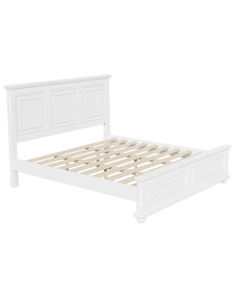 Streamdale Furniture Vintage Pinewood Tall Headboard King Bed Frame