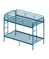 Streamdale Furniture Metal Twin Over Twin Bunk Bed with 2 Ladders