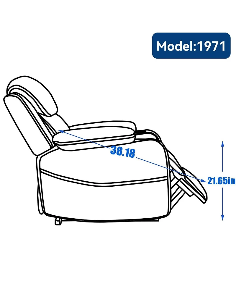 Streamdale Furniture Streamdale Infinite Position Single Motor Power Lift Recliner Chair