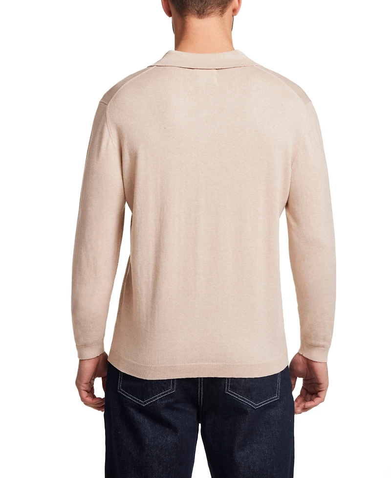 Weatherproof Vintage Men's Long-Sleeve Polo Sweater