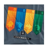 Harry Potter Men's Hogwarts House Color Banners T Shirt