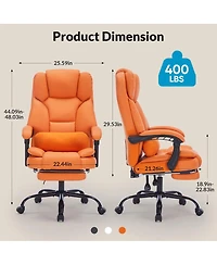 Streamdale Furniture Streamdale Ergonomic Office Chair with Footrest and Lumbar Support