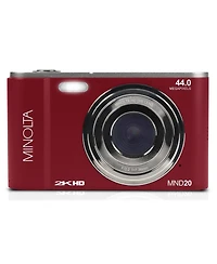 Minolta Minolta MND20 44 Mp 2.7K Ultra Hd Digital Camera (Red) with accessory kit