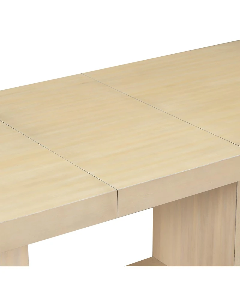 Streamdale Furniture Contemporary 6-Piece Extendable Dining Table Set with Removable Leaf and Bench