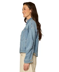 Democracy Petite Oversized Barrel Sleeve Collared Jacket