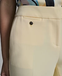 Karl Lagerfeld Paris Women's Wide Leg Mid-Rise Pants