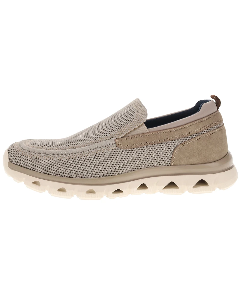 Dockers Men's Caden Knit & Synthetic Leather Casual Slip-On Loafer Shoes