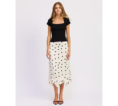 En Saison Women's Abigail Midi Slip Skirt