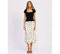En Saison Women's Abigail Midi Slip Skirt