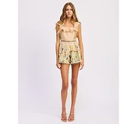 En Saison Women's Carrera Square Neck Romper