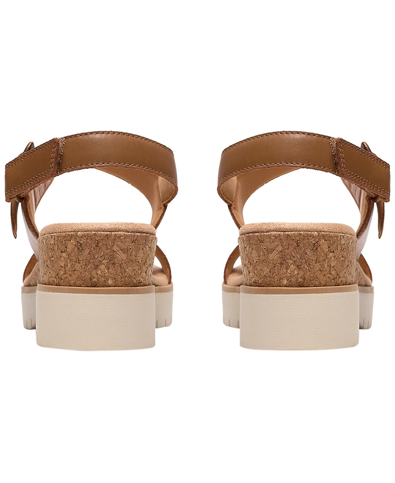 Clarks Women's Diaz Rose Wedge Round Toe Sandals