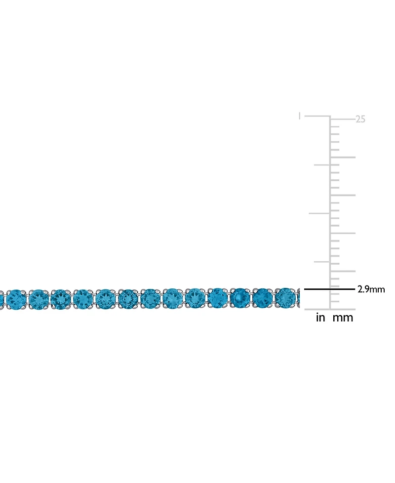 Macy's Emerald (4-1/2 ct. t.w.) Tennis Bracelet 18k Gold Flash Plated Silver (Also Available Rhodolite, Citrine, Blue Topaz)